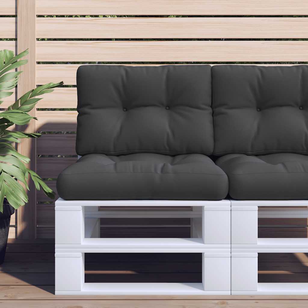 Vidaxl pallet cushions 2 pcs fabric black