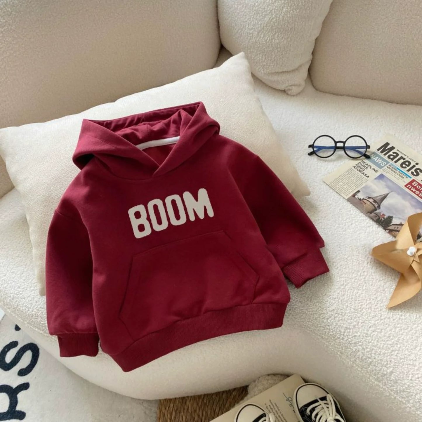 New Kids Hoodie with Letter Print Boys Girls
