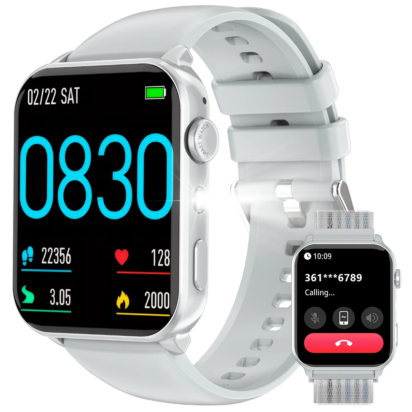 Blackview 2025 R30 Max Smartwatch with Flashlight 1.91'' TFT Screen Health Monitoring Bluetooth Call Watches for Men Women Gifts