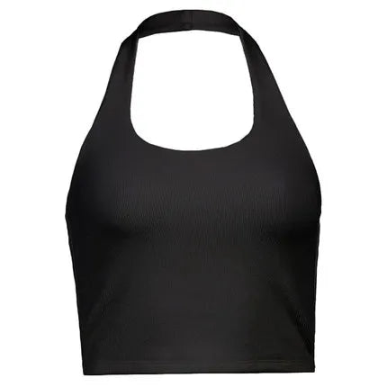 Styledora Ribbed Halter Top