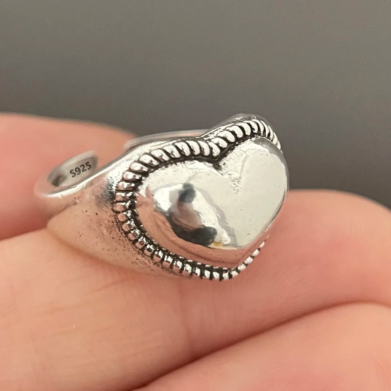 925 Sterling Silver Rings for Women Couple Minimalist Handmade Simple Retro Rose Flower Ring Fine Jewelry Gift Prevent Allergy