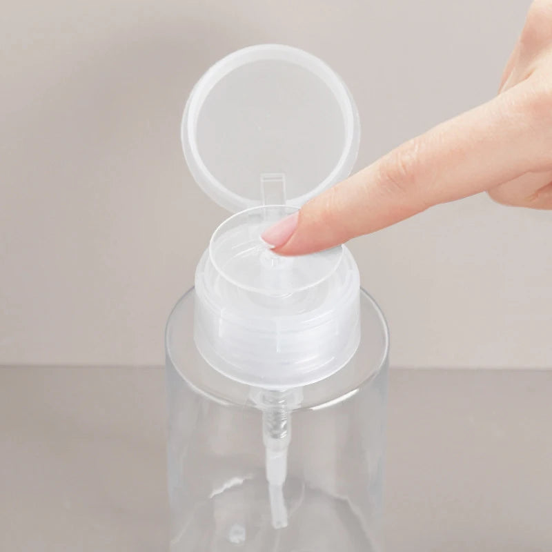 100/180ML Transparent Soap Empty Pump Bottle Gel Shampoo Toner Dispenser Portable Liquid Storage Container Bathroom Accessories