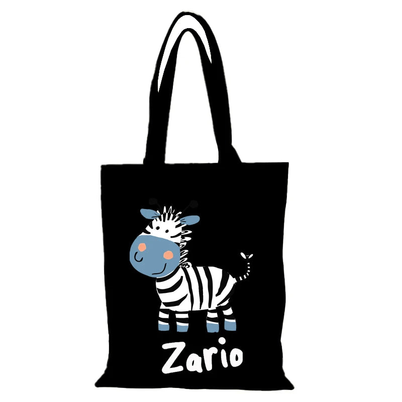 New Handbags Cute the Tote Bag Cartoon Women's Handbag Lady Bags Folding Shopping Bag Eco Shopper Beach Cloth Canvas Shoulder