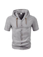 Men's Linen Blend Casual Hooded Shirt