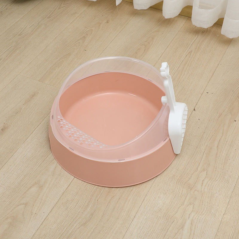The Purrfect Box – Semi-Enclosed Cat Litter Box with Shovel