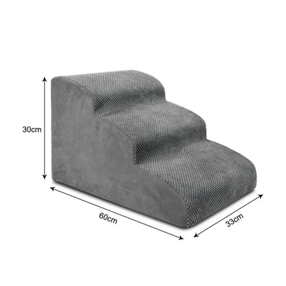 Pet Stairs 3 Steps – Non-Slip Dog & Cat Ramp for Sofa and Bed