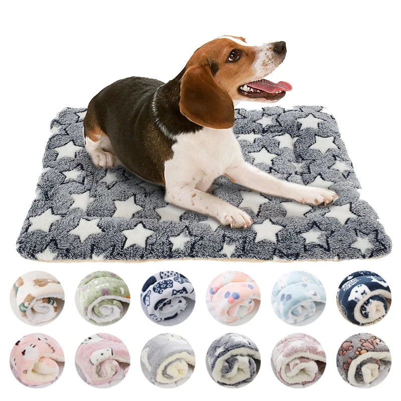 Soft Flannel Pet Sleeping Mat – Dog & Cat Bed | Warm Winter Blanket Cushion