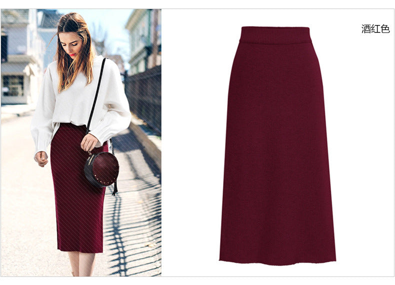 Skirt women's slimming mid-length plus size