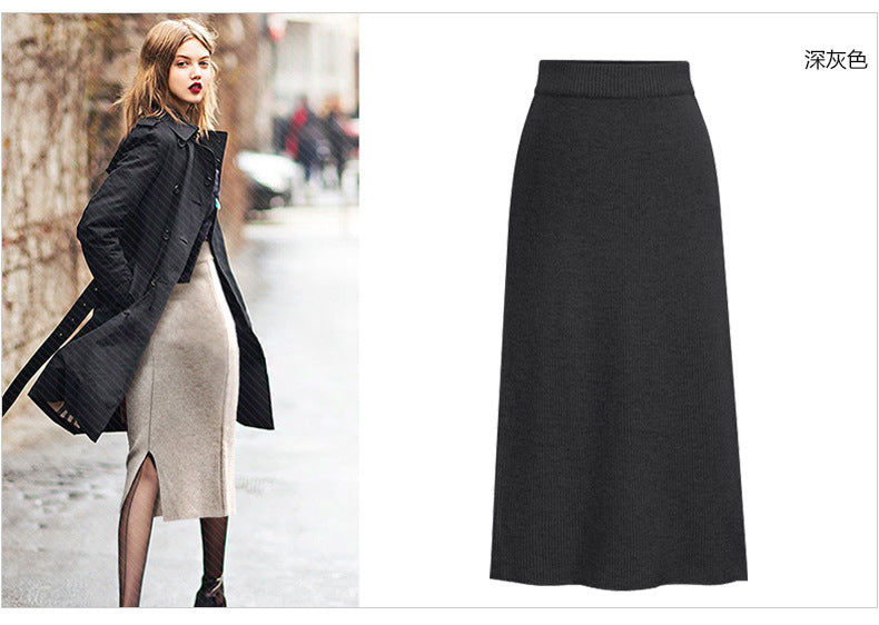Skirt women's slimming mid-length plus size