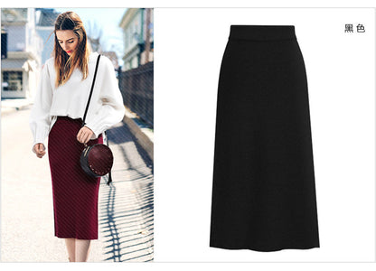 Skirt women's slimming mid-length plus size