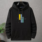 Men's Plus Size Thick Fleece Hoodie in Blue (12XL)