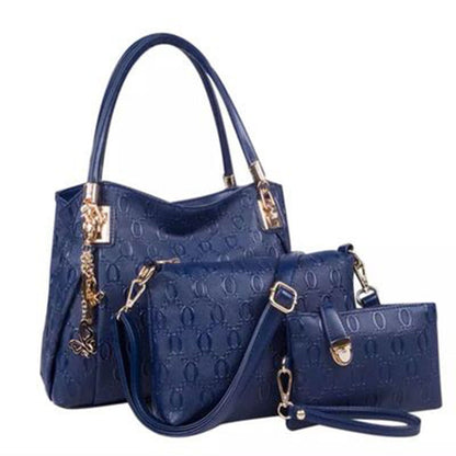 Women's Handbag 3-piece Set Women's Shoulder Bag Fashion Purse Vintage Leather Bag Large Capacity Handbag Inclined Shoulder Bag