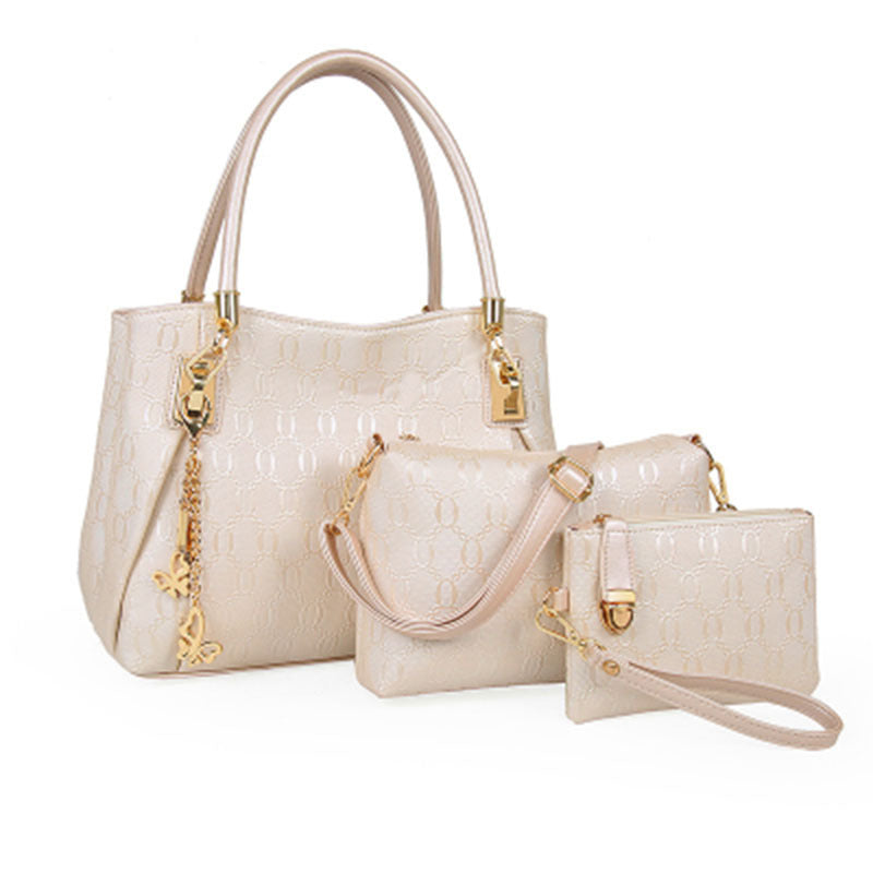 Women's Handbag 3-piece Set Women's Shoulder Bag Fashion Purse Vintage Leather Bag Large Capacity Handbag Inclined Shoulder Bag