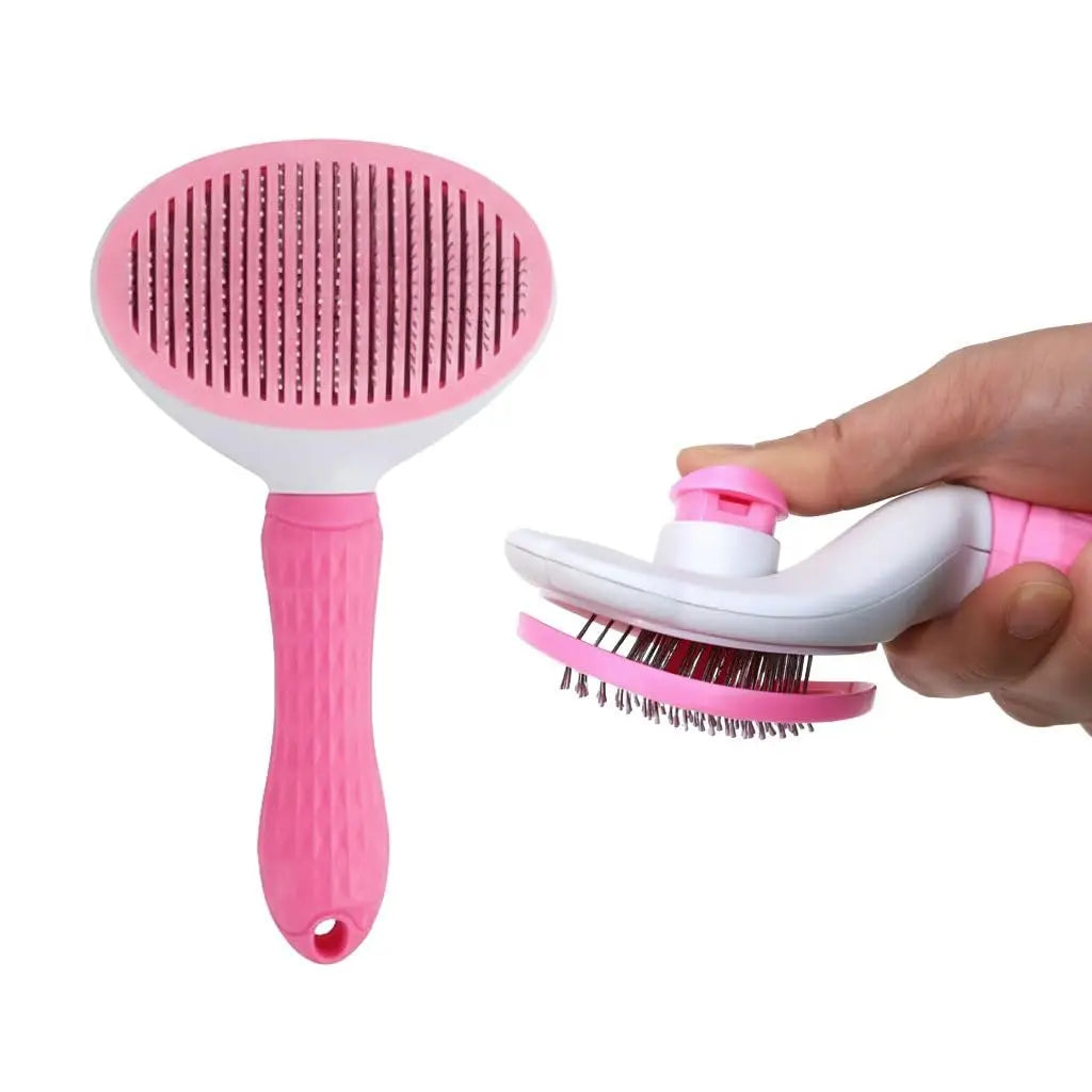 Self-Cleaning Pet Grooming Brush – Massage, Deshed & Relax