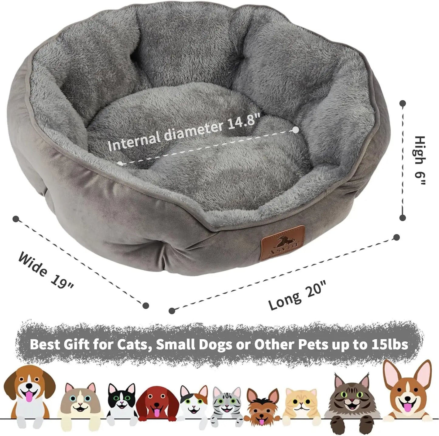 Extra Soft Dog & Cat Bed – Sherpa Fleece Pet Bed | Non-Slip, Machine Washable