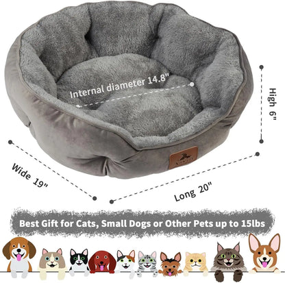 Extra Soft Dog & Cat Bed – Sherpa Fleece Pet Bed | Non-Slip, Machine Washable