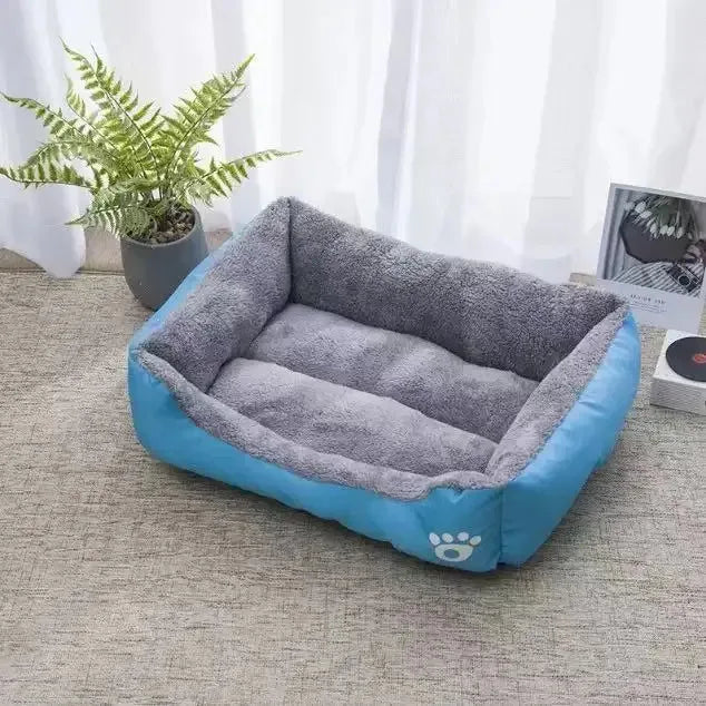 Long Plush Calming Dog Bed – Deep Sleep Cushion with Non-Slip Bottom