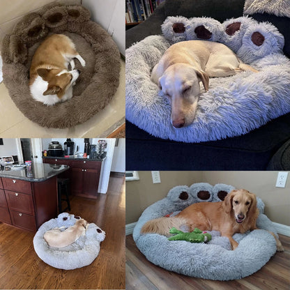 Fluffy Dog Bed – Winter Plush Kennel for Small & Large Dogs | Pet Sofa Cushion