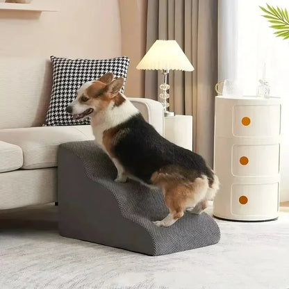 Pet Stairs 3 Steps – Non-Slip Dog & Cat Ramp for Sofa and Bed