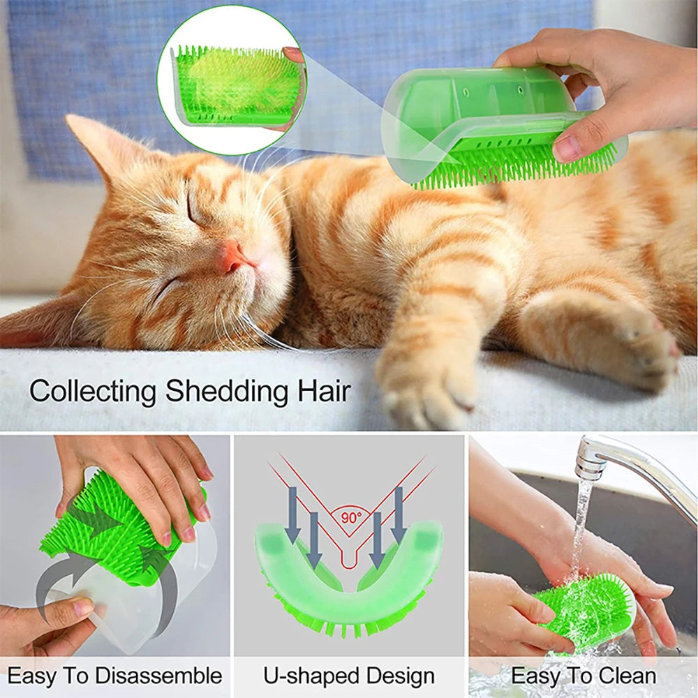 The CornerSpa – Self-Grooming Corner Brush for Cats
