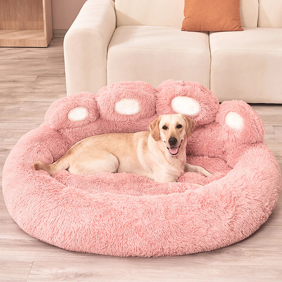 Fluffy Dog Bed – Winter Plush Kennel for Small & Large Dogs | Pet Sofa Cushion
