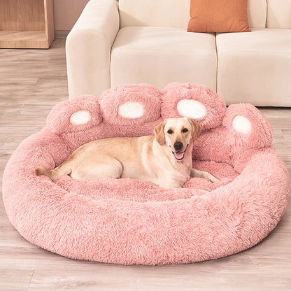 Fluffy Dog Bed – Winter Plush Kennel for Small & Large Dogs | Pet Sofa Cushion