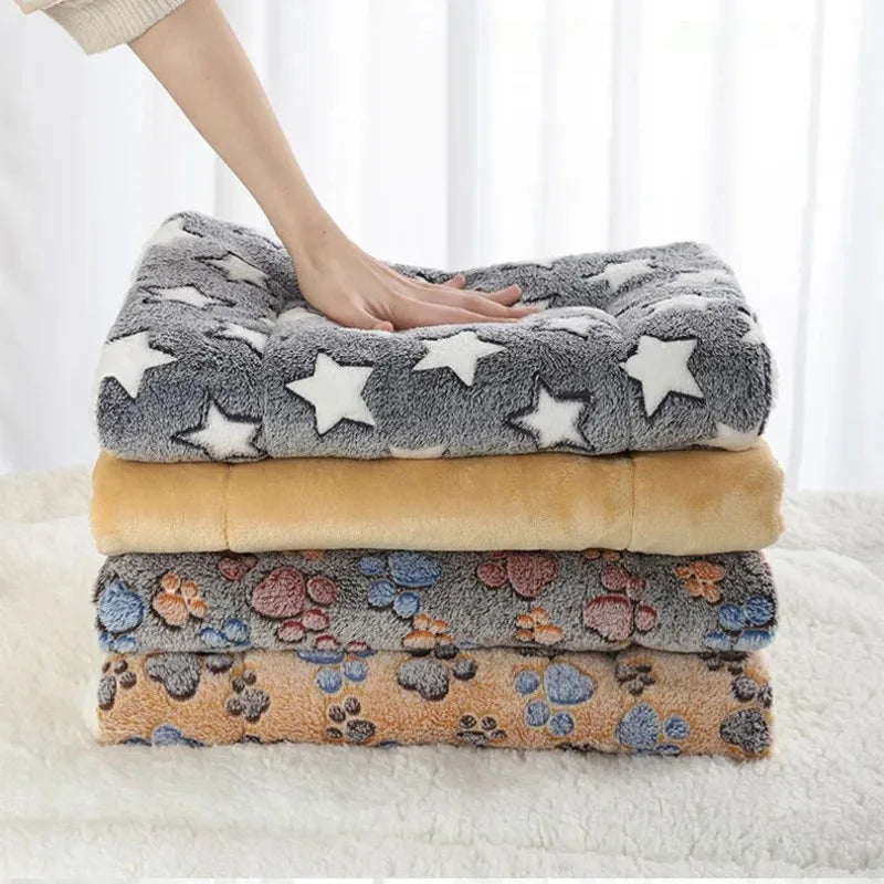 Soft Flannel Pet Sleeping Mat – Dog & Cat Bed | Warm Winter Blanket Cushion