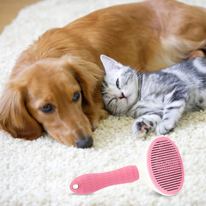 Self-Cleaning Pet Grooming Brush – Massage, Deshed & Relax