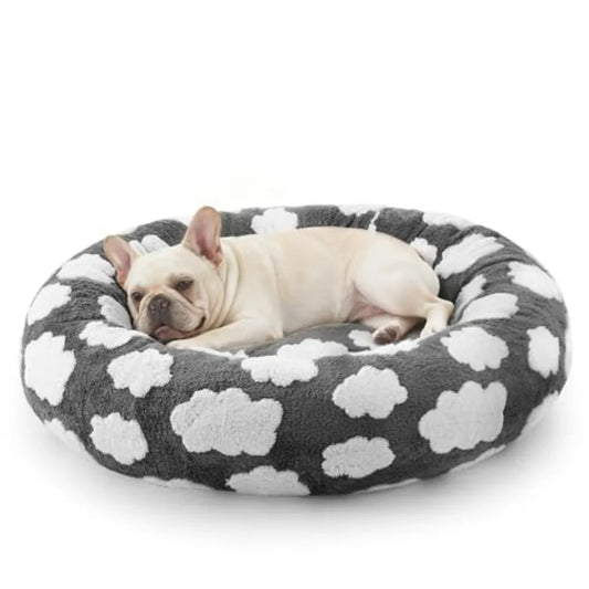 Donut Pet Bed – Round Calming Bed for Dogs & Cats with Removable Washable Cover