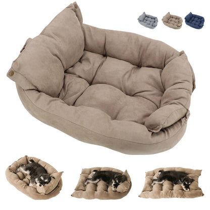 3-in-1 Dog & Cat Bed Mat – Soft, Warm & Washable Pet Cushion