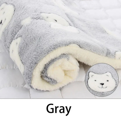 Soft Flannel Pet Sleeping Mat – Dog & Cat Bed | Warm Winter Blanket Cushion