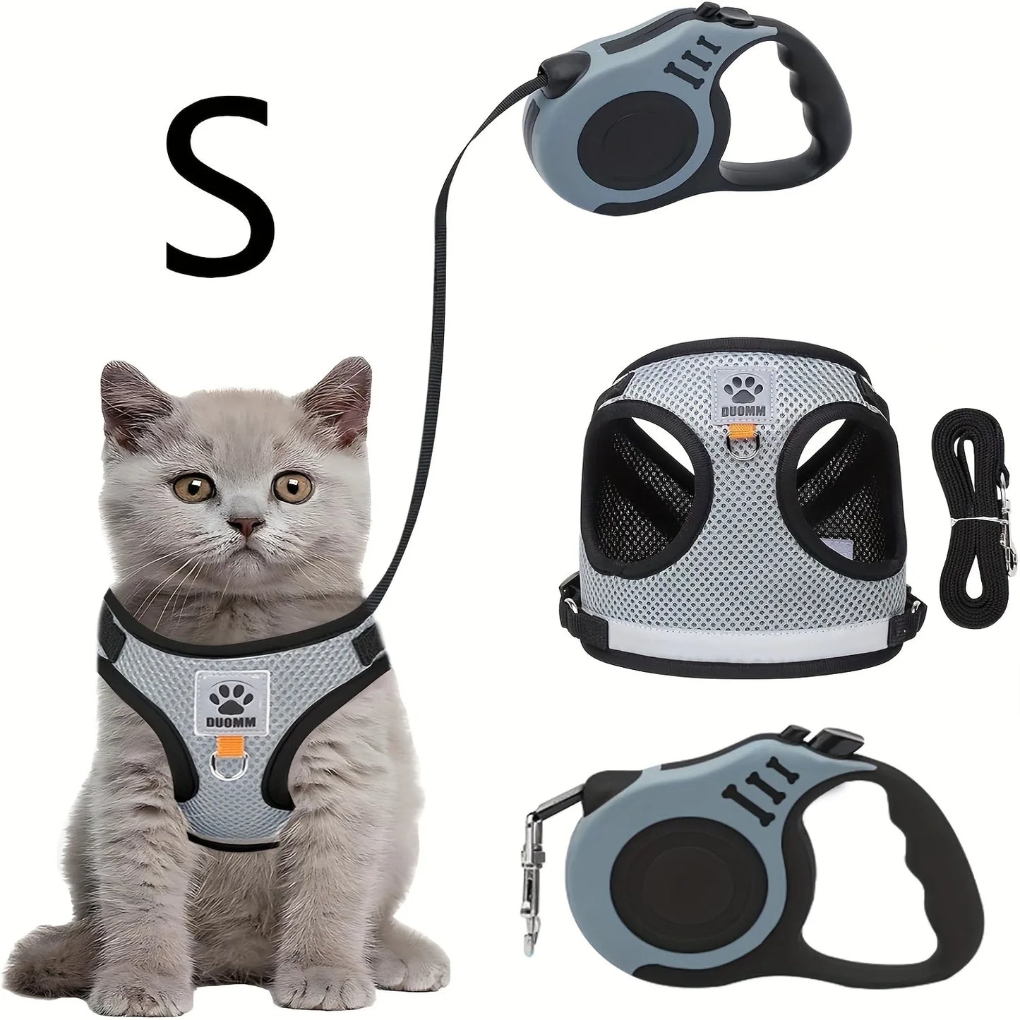The KittyWalk – Soft Harness & Leash Set for Cats