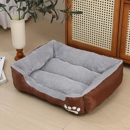 Long Plush Calming Dog Bed – Deep Sleep Cushion with Non-Slip Bottom