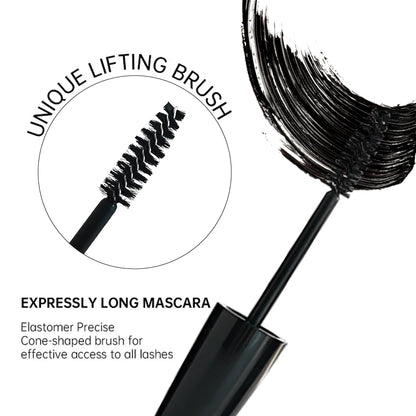 4D Black Mascara Thickening Lengthening Waterproof Fiber Mascara Long Lasting Eyelash Makeup Waterproof Liquid Fiber Mascara