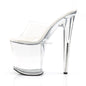 8inch-20cm Autumn Winter Spring Super Stiletto Heeled Open Toe Sandals PVC Clear Waterproof Platform Crystal Height Increasing