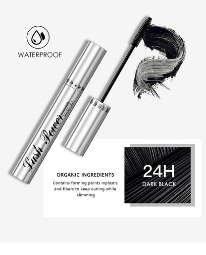 4D Mascara Lengthening Black Lash Eyelash Extension Eye Lashes Brush Beauty Makeup Long-wearing Waterproof Silver Color Mascara