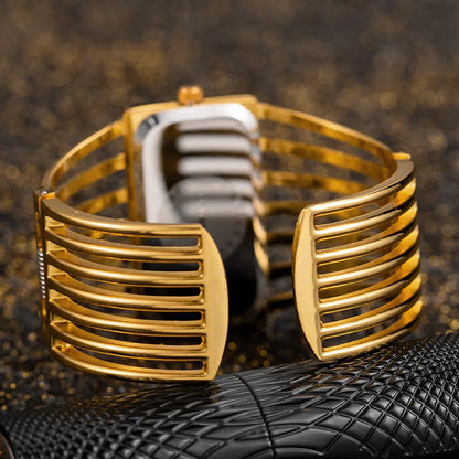 Luxury Fashion Rose Gold Watches Women Stainless Steel Bracelet Bangle Rectangle Quartz Watch Clock zegarek damski relogio
