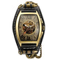 Antique Skeleton Dial Men Automatic Mechanical Watch Vintage Gothic Clock Steampunk Self Winding Watches Brown Rock Reloj Hombre