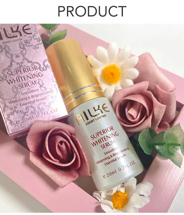 AILKE Whitening Face Care Set, With Hyaluronic Acid, Reduce Freckles, Melanin, Dark Spots, Even Skin Tone, For All Skin Types