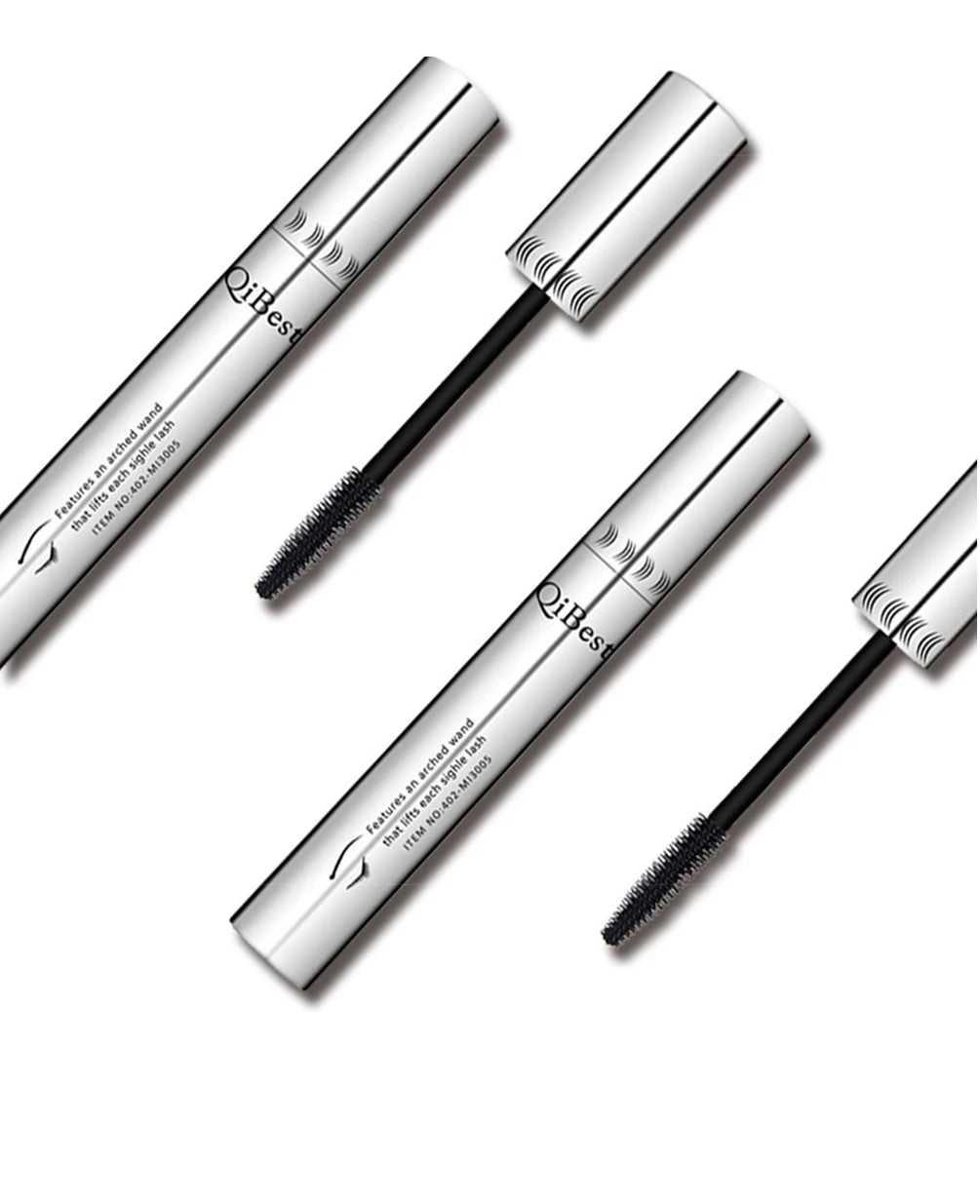 4D Mascara Lengthening Black Lash Eyelash Extension Eye Lashes Brush Beauty Makeup Long-wearing Waterproof Silver Color Mascara