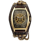 Antique Skeleton Dial Men Automatic Mechanical Watch Vintage Gothic Clock Steampunk Self Winding Watches Brown Rock Reloj Hombre