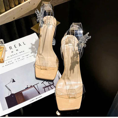 Transparentes  Luxury Diamond Clear Sandals for Women