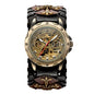 Antique Skeleton Dial Men Automatic Mechanical Watch Vintage Gothic Clock Steampunk Self Winding Watches Brown Rock Reloj Hombre