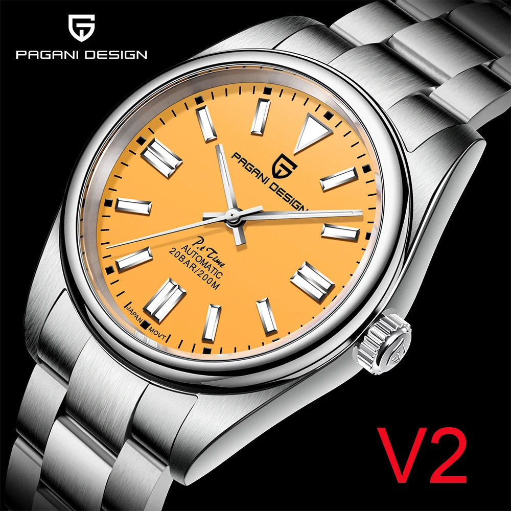 PAGANI DESIGN Luxury Classic Men‘s Mechanical Automatic Watches NH35A Stainless Steel Sports Waterproof Sapphire Clock PD1690