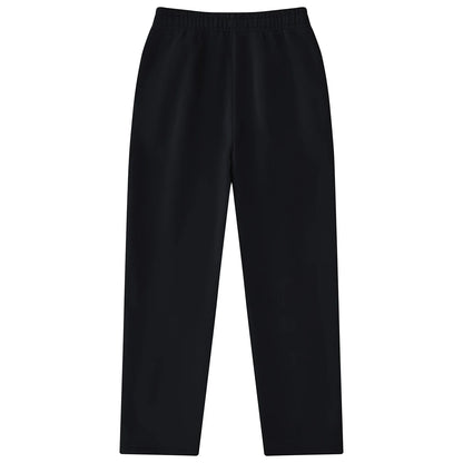 Thick Warm Fleece Lined Straight Leg Drawstring Men Sweatpants Baggy and Hoodie Set