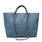 Women Tote Bags Fashion Canvas Large Capacity Handbag Casual Chains Shoulder Bags Ladies Big Messenger Bag Shopping Bag