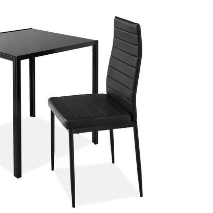 2-person dining set with a glass table