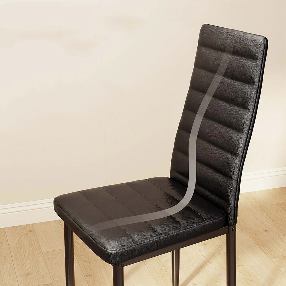 2-person dining set with a glass table