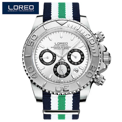 LOREO Professional Diving Watches for Man 200m Waterproof Automatic Watch Sapphire Screw Crown Date Luminous Relogio Masculino