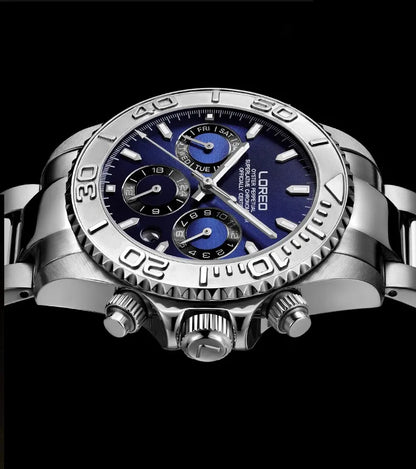 LOREO Professional Diving Watches for Man 200m Waterproof Automatic Watch Sapphire Screw Crown Date Luminous Relogio Masculino